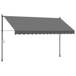 Auvent rétractable anthracite 350x150 m tissu et acier 559674559674