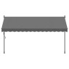 Auvent rétractable anthracite 350x150 m tissu et acier 559674559674