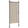 Store roulant d'extérieur jaune et blanc 100x270 cm tissu acier 559675559675