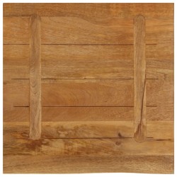 Dessus de table à bord vivant 60x60x2,5 cm bois massif manguier 559688559688