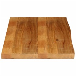 Dessus de table à bord vivant 120x60x2,5cm bois massif manguier 559692559692