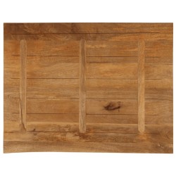 Dessus de table à bord vivant 90x80x2,5 cm bois massif manguier 559703559703