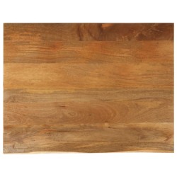 Dessus de table à bord vivant 100x80x2,5cm bois massif manguier 559705559705