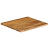 Dessus de table à bord vivant 80x80x2,5 cm bois massif manguier 559707559707