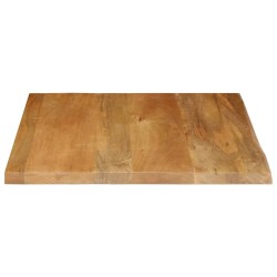 Dessus de table à bord vivant 80x80x2,5 cm bois massif manguier 559707559707