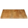 Dessus de table à bord vivant 80x80x2,5 cm bois massif manguier 559707559707