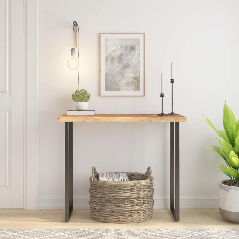 Dessus de table 80x40x3,8 cm rectangulaire bois massif acacia 559722559722