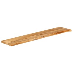 Dessus de table à bord vivant 140x20x3,8cm bois massif manguier 559745559745