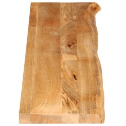Dessus de table à bord vivant 140x20x3,8cm bois massif manguier 559745559745