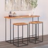 Dessus de table 140x40x2,5 cm rectangulaire bois massif acacia 559749559749
