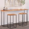Dessus de table 180x40x2,5 cm rectangulaire bois massif acacia 559751559751