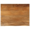 Dessus de table à bord vivant 90x80x3,8 cm bois massif manguier 559778559778