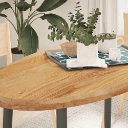 Dessus de table 120x60x4 cm bois de chêne massif ovale 559800559800