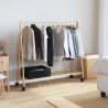Porte-vêtements et étagères et roulettes 106x34x106,5cm bambou 559801559801