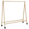Porte-vêtements et étagères et roulettes 106x34x106,5cm bambou 559801559801