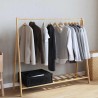 Porte-vêtement avec étagères 106x34x102 cm bambou 559802559802