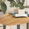 Dessus de table 100x50x2 cm bois de chêne massif ovale 559807559807