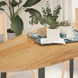 Dessus de table 140x60x2 cm bois de chêne massif ovale 559809559809