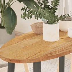 Dessus de table 80x40x2 cm bois de chêne massif ovale 559810559810