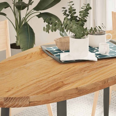 Dessus de table 140x60x4 cm bois de chêne massif ovale 559826559826