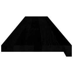 Appuis de fenêtre 2 pcs marron foncé bois de chêne massif 559831559831