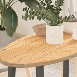 Dessus de table 80x40x2 cm bois de chêne massif ovale 559845559845