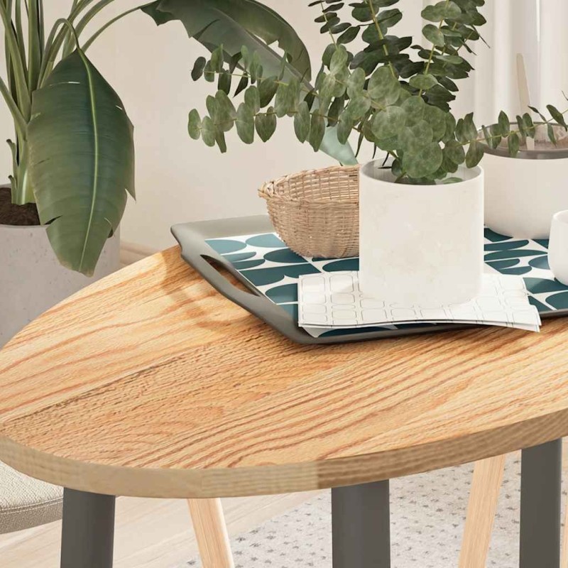 Dessus de table 100x50x2 cm bois de chêne massif ovale 559846559846