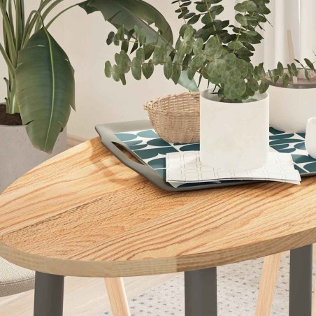 Dessus de table 100x50x2 cm bois de chêne massif ovale 559846559846