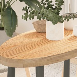 Dessus de table 80x40x4 cm bois de chêne massif ovale 559849559849
