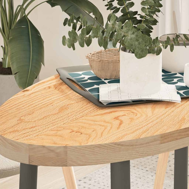 Dessus de table 100x50x4 cm bois de chêne massif ovale 559850559850