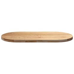 Dessus de table 120x60x4 cm bois de chêne massif ovale 559858559858