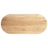 Dessus de table 140x60x4 cm bois de chêne massif ovale 559859559859