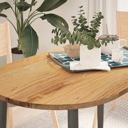 Dessus de table 120x60x2 cm bois de chêne massif ovale 559862559862