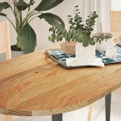 Dessus de table 140x60x2 cm bois de chêne massif ovale 559863559863
