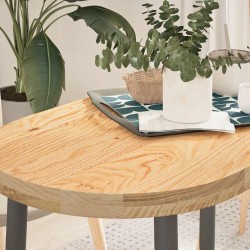 Dessus de table 100x50x4 cm bois de chêne massif ovale 559866559866