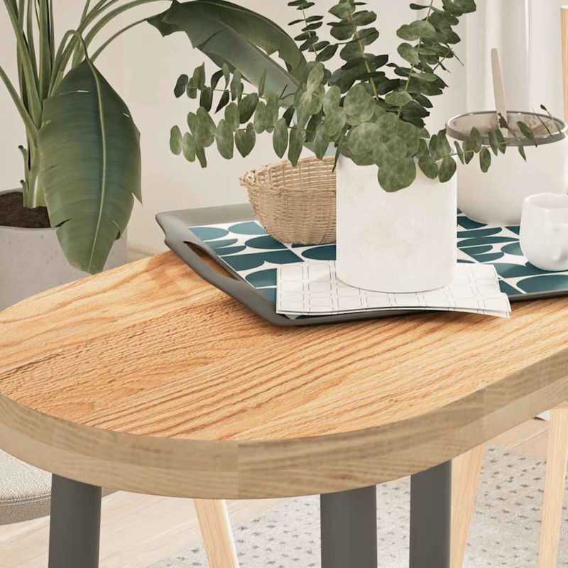 Dessus de table 80x40x4 cm bois de chêne massif ovale 559867559867