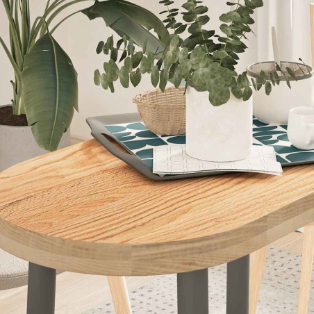 Dessus de table 80x40x4 cm bois de chêne massif ovale 559867559867