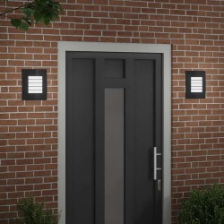 Applique Murale Extérieure 2 pcs Noir 23.5 x 9 x 26 cm 559880559880