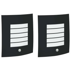 Applique Murale Extérieure 2 pcs Noir 23.5 x 9 x 26 cm 559882559882