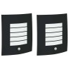 Applique Murale Extérieure 2 pcs Noir 23.5 x 9 x 26 cm 559882559882