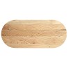 Dessus de table 140x60x2 cm bois de chêne massif ovale 559883559883