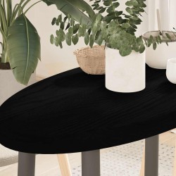 Dessus de table marron foncé 80x40x4 cm bois chêne massif ovale 559884559884