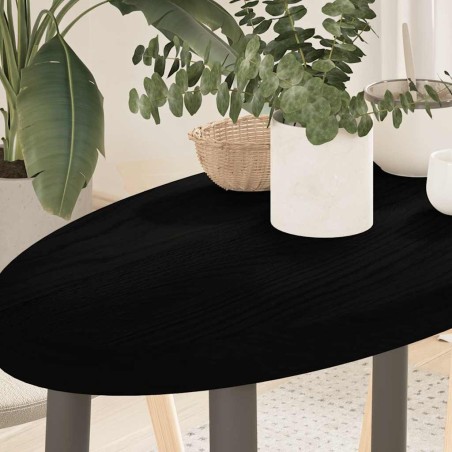 Dessus de table marron foncé 80x40x4 cm bois chêne massif ovale 559884559884