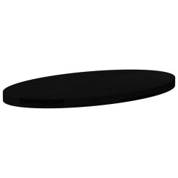 Dessus de table marron foncé 80x40x4 cm bois chêne massif ovale 559884559884