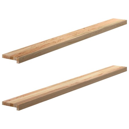 Appuis de fenêtre 2 pcs non traité 160x15x2cm bois chêne massif 559886559886