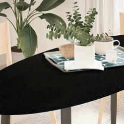 Dessus de table 140x60x2 cm bois de chêne massif ovale 559887559887