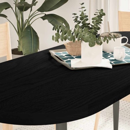 Dessus de table marron foncé 140x60x4cm bois chêne massif ovale 559889559889