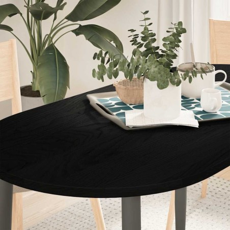 Dessus de table 120x60x2 cm bois de chêne massif ovale 559890559890