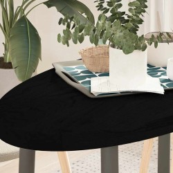 Dessus de table marron foncé 100x50x4cm bois chêne massif ovale 559891559891