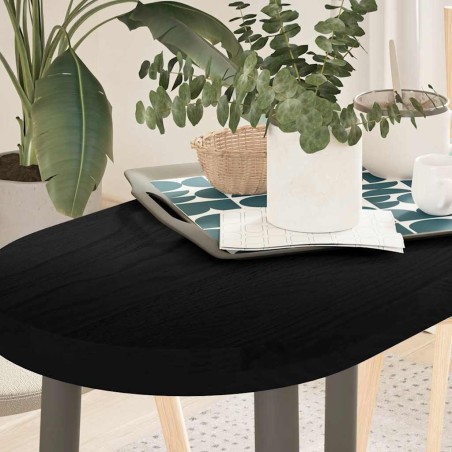 Dessus de table marron foncé 80x40x4 cm bois chêne massif ovale 559893559893